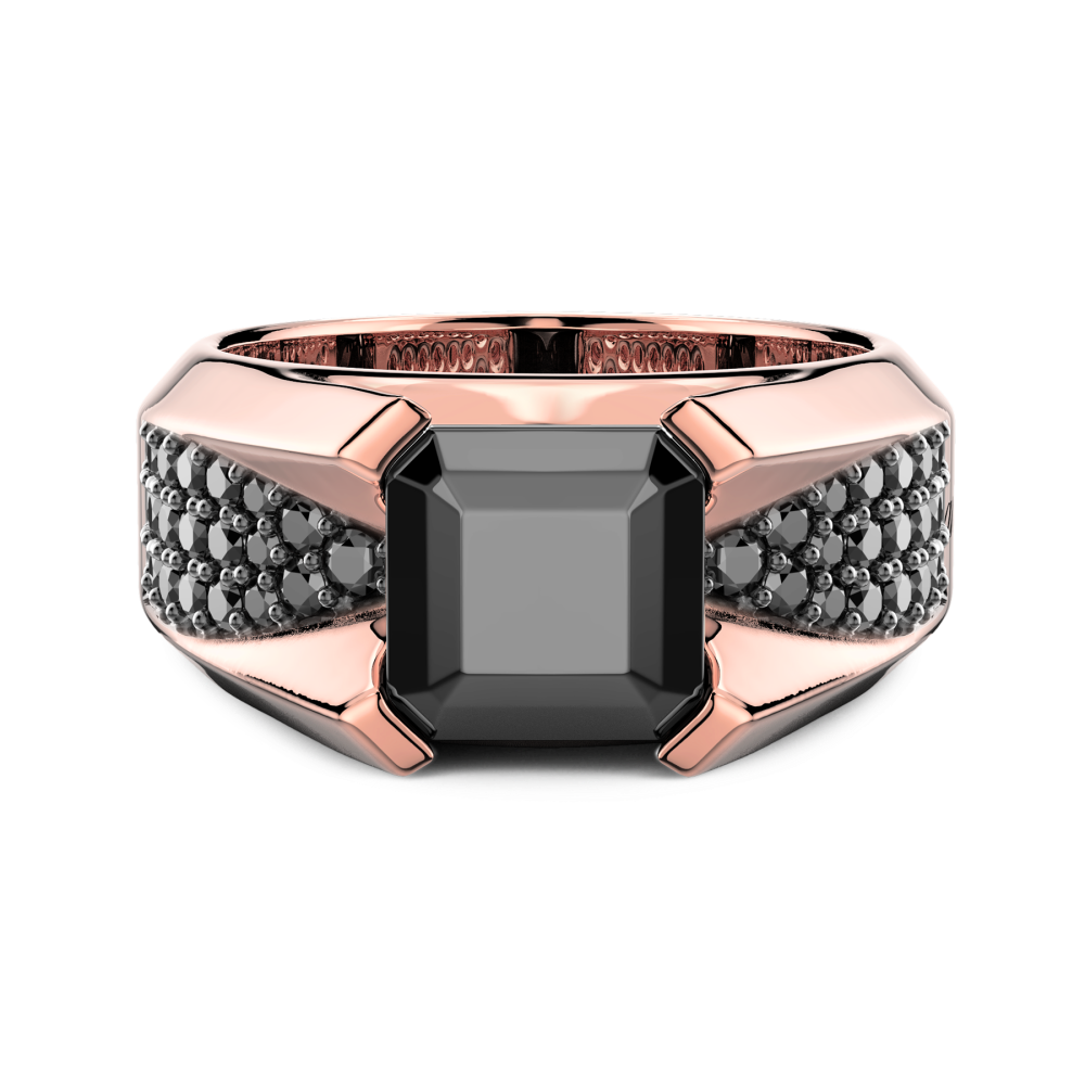 Anello Zancan in oro 18kt con diamante nero