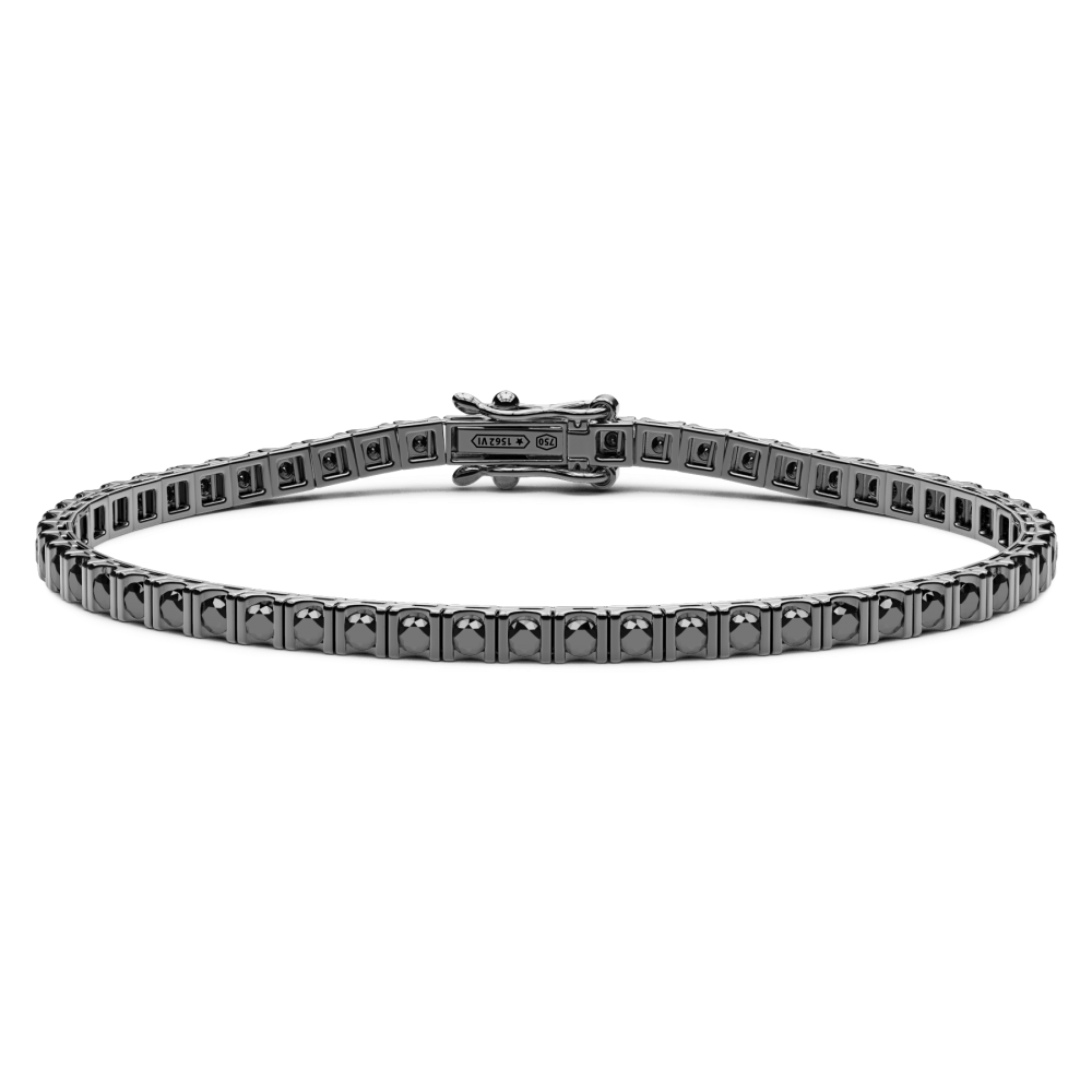 Bracciale tennis Zancan in oro 18kt e diamanti neri