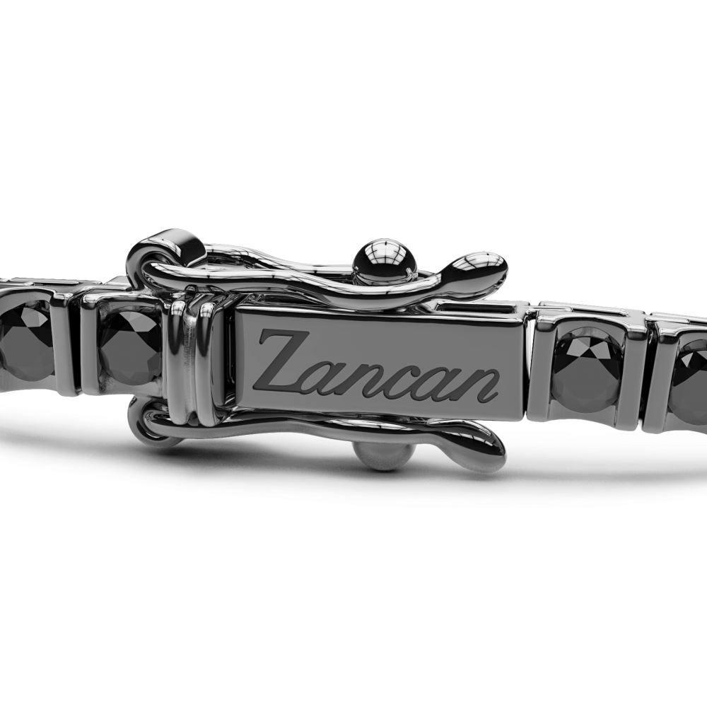 Bracciale tennis Zancan in oro 18kt e diamanti neri