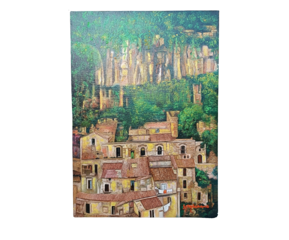Quadro raffigurante "Largo San Paolo" di Ragusa Ibla