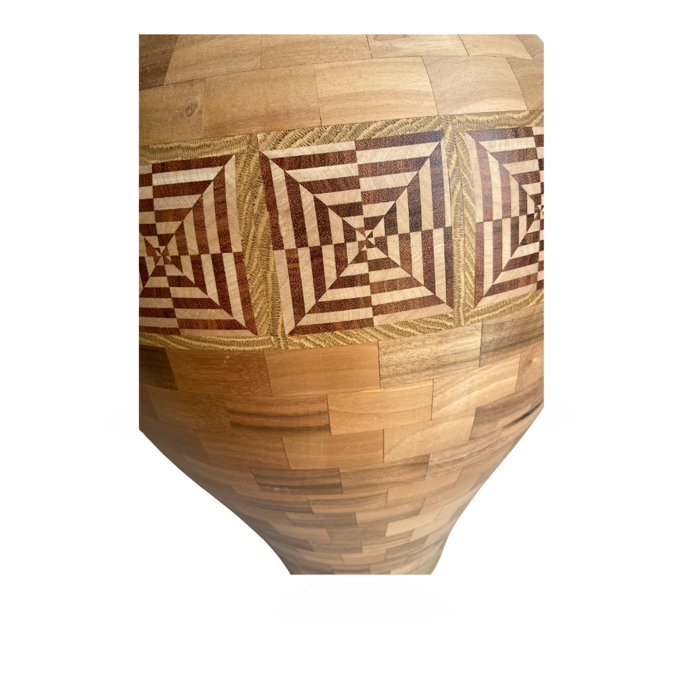 Vaso Intarsio "Piramide" in legno