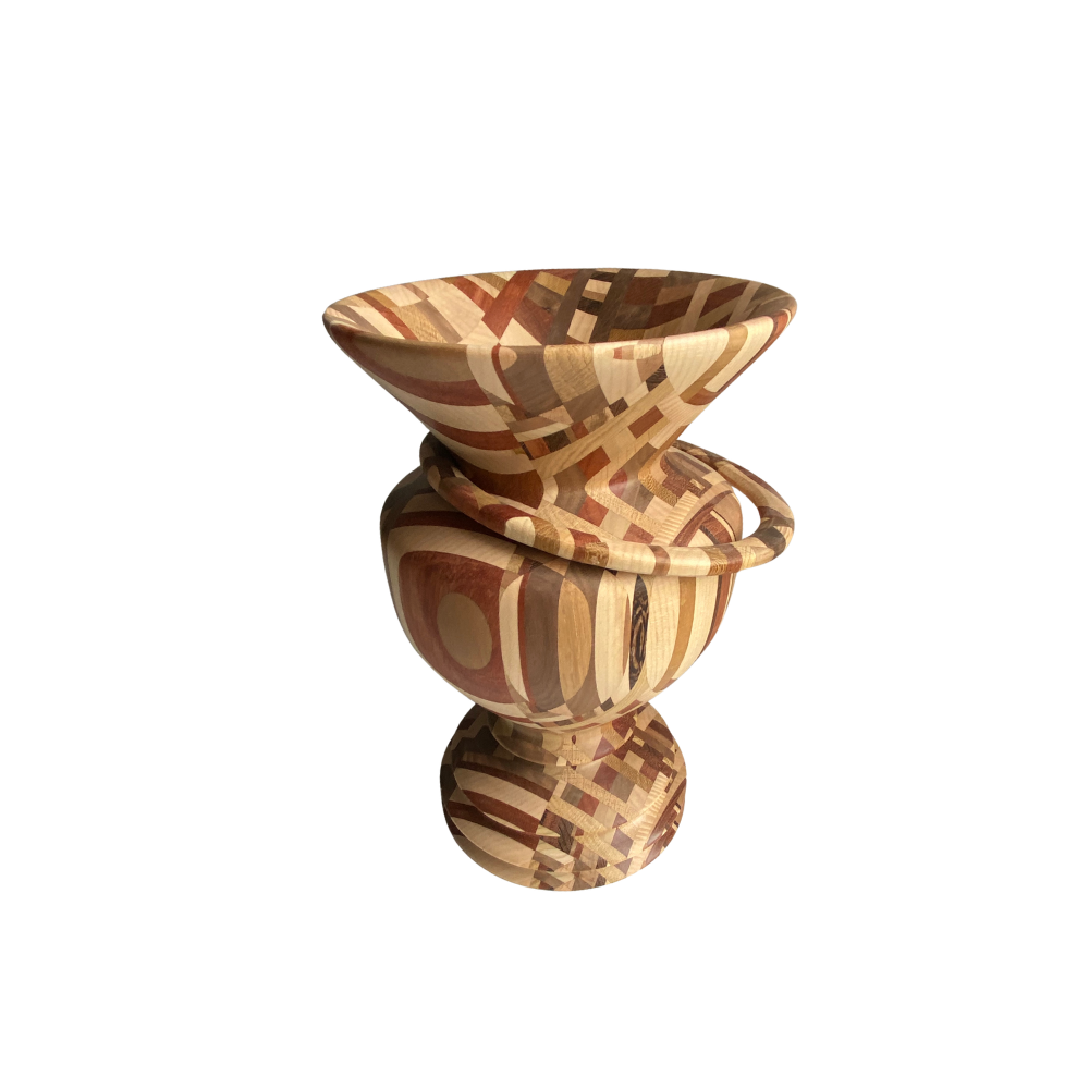 Vaso Poliedrico Anello in legno