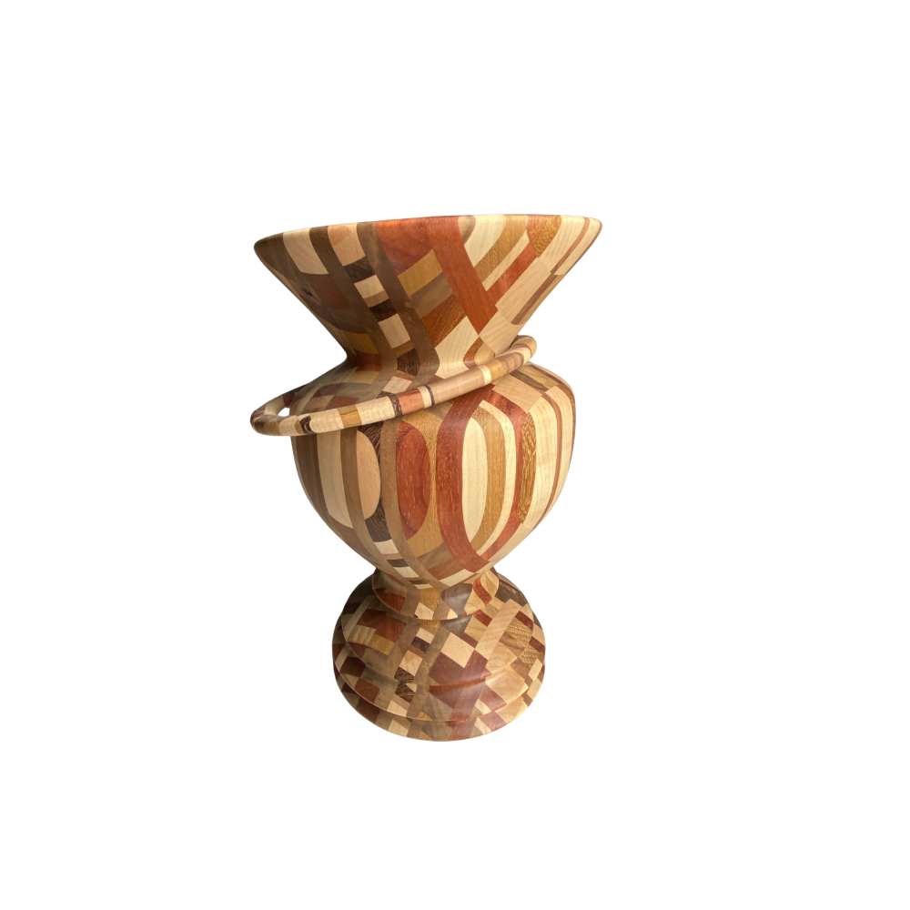 Vaso Poliedrico Anello in legno