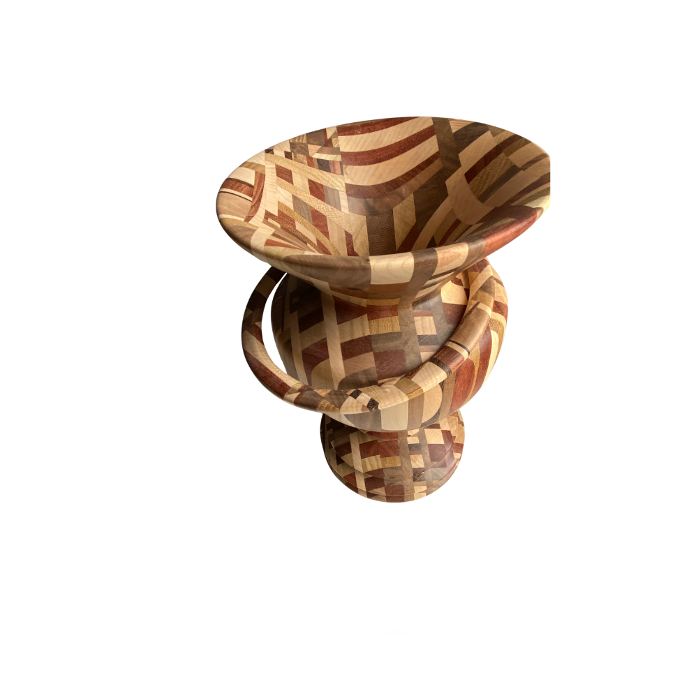 Vaso Poliedrico Anello in legno